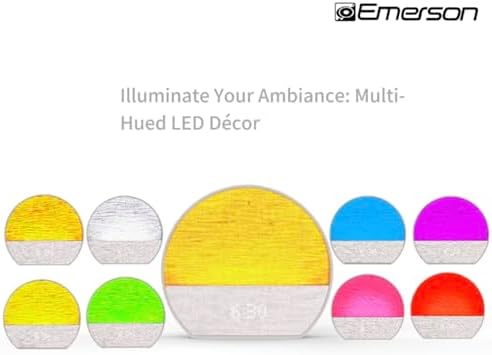 Emerson Sunrise SmartSet Alarm Clock with White Noise