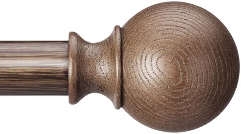 BRIOFOX Imitation Walnut Wood Curtain Rods 72-144 Inch