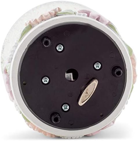 Pastel Chickadee Flowers Musical Snow Globe