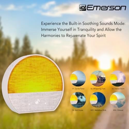 Emerson Sunrise SmartSet Alarm Clock with White Noise