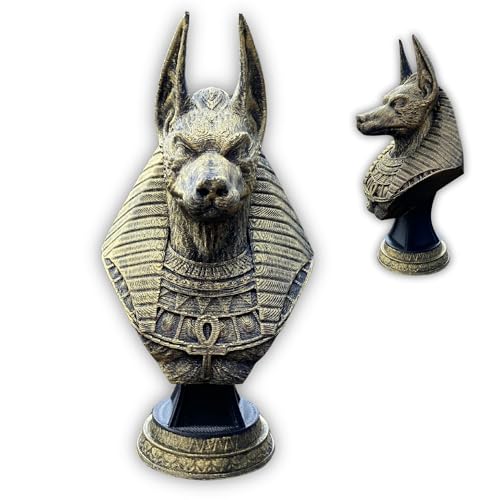 Anubis Bust Statue - 3D Printed Hand Painted Figurine