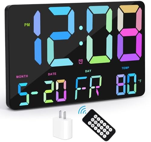 SZELAM Digital Wall Clock with Remote Control
