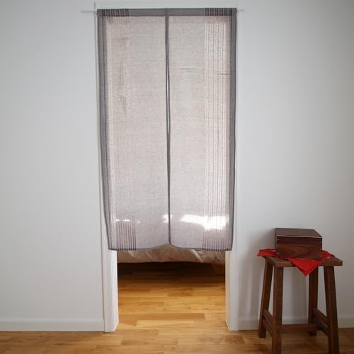 Sunnyday Fabric Doorway Curtain Tapestry noren Hibiki Dark Brown Room Divider