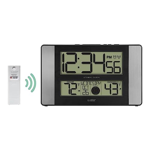 La Crosse Technology Atomic Digital Clock with Temperature and Moon Phase