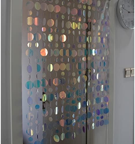 QueenBox 5Pcs 394in Round Sequin Curtain