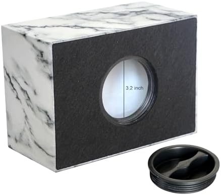 MAKEYS White Classic Cultured Marble Cremation Urn