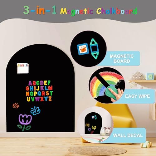 YINGXUN Magnetic Wall Decal Arch Chalkboard 40x32 Black