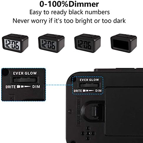 Hense Nightlight Alarm Clock with Adjustable Light