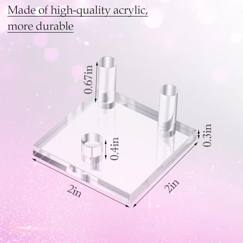 Weysat 8 Pcs Rock Display Stand Clear Acrylic Easel