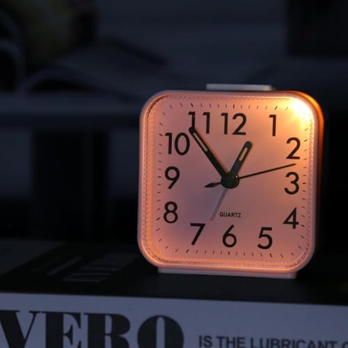 Oqimax Silent Alarm Clock with Night Light and Large Display