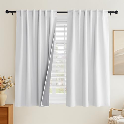 Pony Dance Faux Linen Blackout Curtains 2 Panels Set