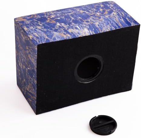 MAKEYS Blue Pattern Classic Cultured Marble Cremation Urn for Human Ashes Adult
