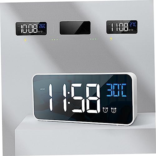 PRETYZOOM Music Charging Alarm Clock with Large Screen for Boys Girls