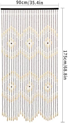 31 Strings Wooden Beaded Curtain for Privacy
