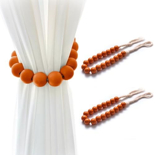 Macaroon Resin Bead Curtain Tiebacks Set of 2