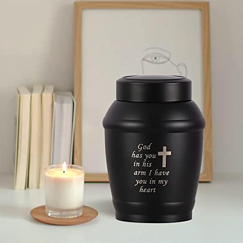 58 Inch Stainless Steel Cremation Urn with Ashes Necklace