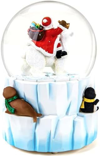 MrWinder Christmas Snow Globe Musical Decor