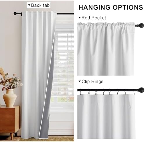 Pony Dance Faux Linen Blackout Curtains 2 Panels Set