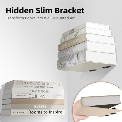Storage Maniac Floating Book Shelves 4 Pack Black