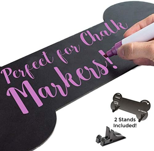 Dog Milestone Chalkboard Sign - Double Sided Reusable with Stands for Celebrations