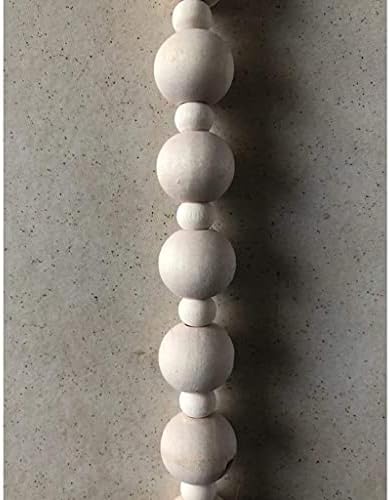 ZHOUXIAO 31 Strands Wood Beaded Curtain for Doorways