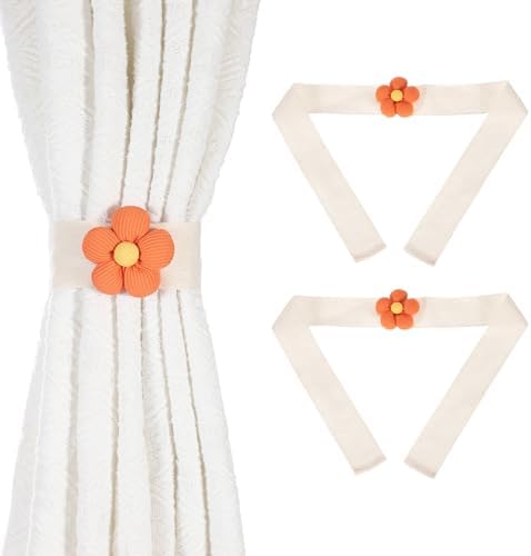 Uxcell Flower Curtain Tiebacks 2 Pack Bohemian Style