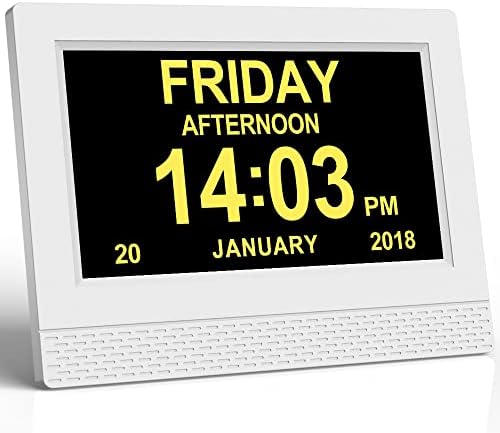 Digital Calendar Alarm Clock with 7 HD Screen