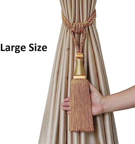 2 Pack Large Tassel Curtain Tiebacks Luxury Style Home Decor