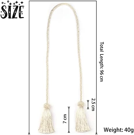 BEL AVENIR 6 Pack Curtain Tiebacks with Tassel