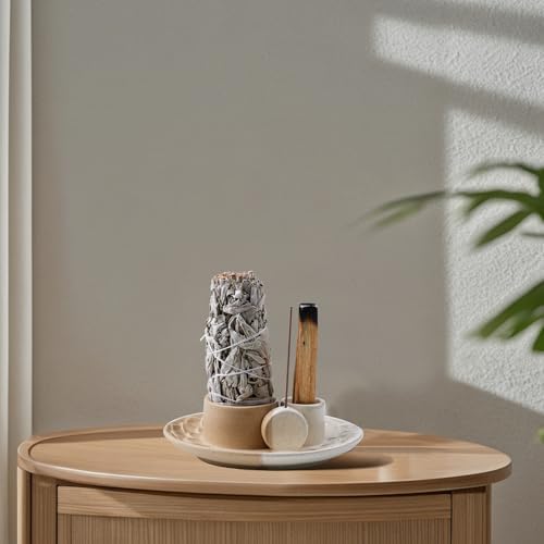4 In 1 Incense Holder Ceramic Ash Catcher for Yoga and Meditation