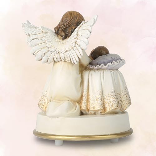 Guardian Angel Music Box Figurine - 53 Inch Musical Angel Decoration