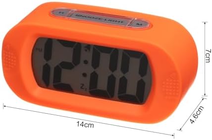 Uxcell Orange LCD Alarm Clock with Snooze