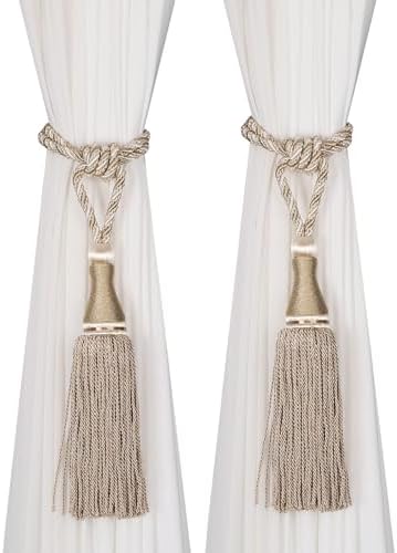 2 Pack Large Tassel Curtain Tiebacks Luxury Style Home Decor