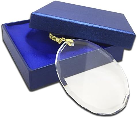 LaserGram Personalized Glass Christmas Ornament with Menorah Design