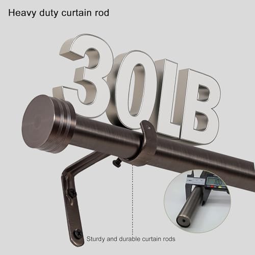 Adjustable Curtain Rods 18 to 45 Inches 1 Inch Diameter Metal