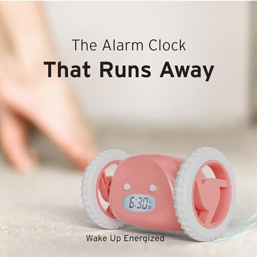 Extra Super Loud Alarm Clock with Rolling Wheels