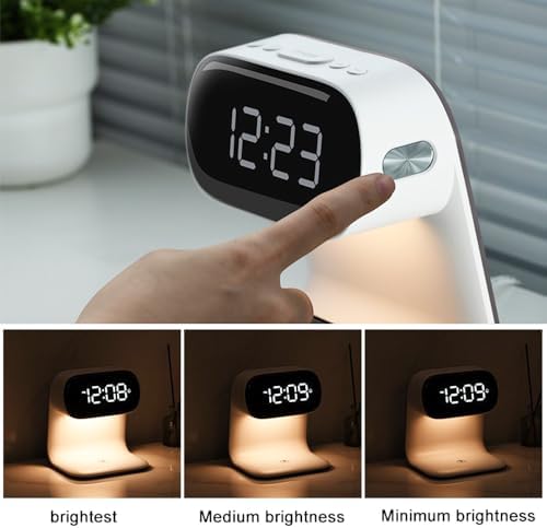 IHAO 3in1 Wireless Charging Alarm Clock Night Light