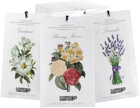 MYARO 12 Pack Scented Sachets for Drawer and Closet
