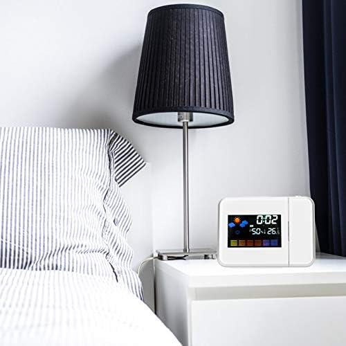 White Projection Alarm Clock with Weather Forecast