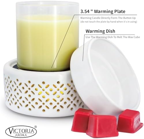 Victoria Aroma Ceramic Wax Melt Warmer LED Night Light