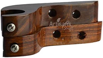 ARTISANS Craft Wooden Curtain Rod Brackets Finials for 1 Inch Rod