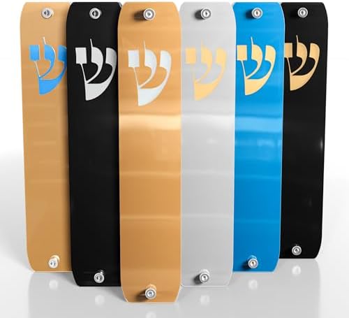 TYLDUM Mezuzah Case Clear Handmade Jewish Door Mezuzah