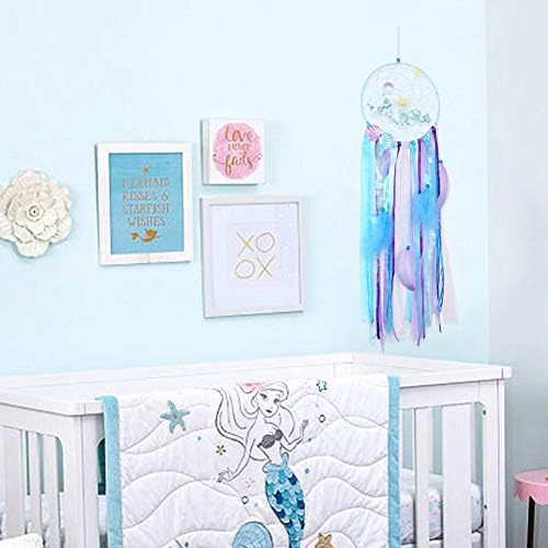 OurWarm Mermaid Dream Catcher Wall Decor for Girls