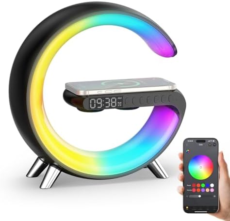 Smiling Shark Smart Wake Up Light with Bluetooth Speaker and Wireless Charger