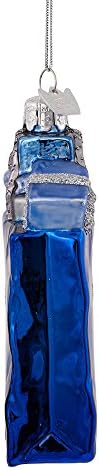 Kurt Adler 4 Inch Happy Hanukkah Glass Ornament