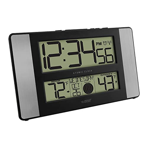 La Crosse Technology Atomic Digital Clock with Temperature and Moon Phase