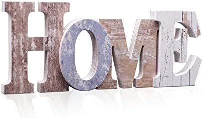 Wooden Home Sign with Classic Multi-Color Letters