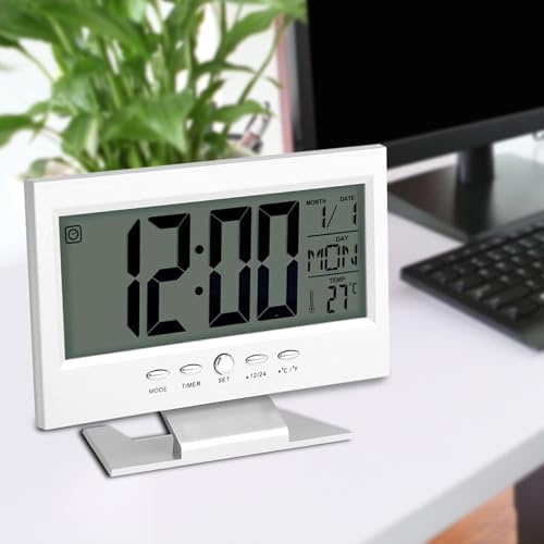 Beufee Atomic Alarm Clock with Night Light and Temp Display