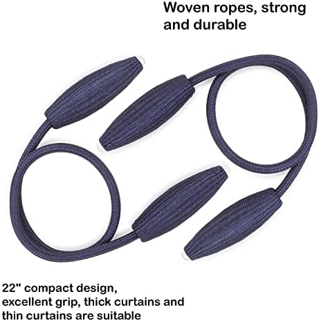 2 Pc DIY Twist Curtain Tieback Clips Blue