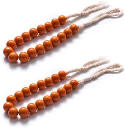 Macaroon Resin Bead Curtain Tiebacks Set of 2